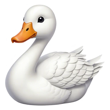 white goose with a bow sticker