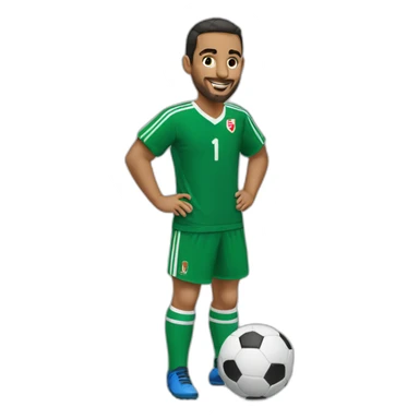 Joueur de foot marocain sticker