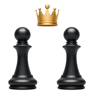 white plastic chess pieces, queen, white sticker