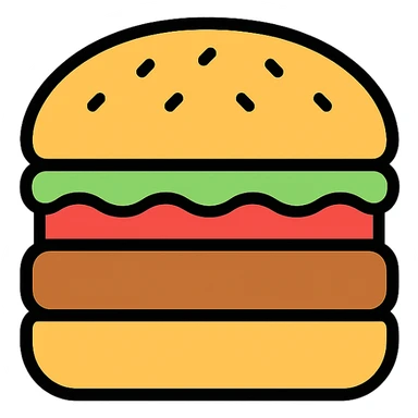 burger, simple sticker