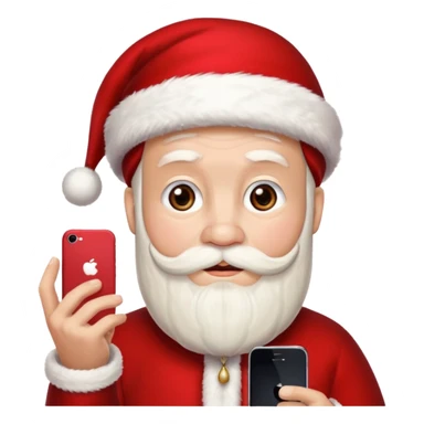 Papa noel robando un iphone sticker