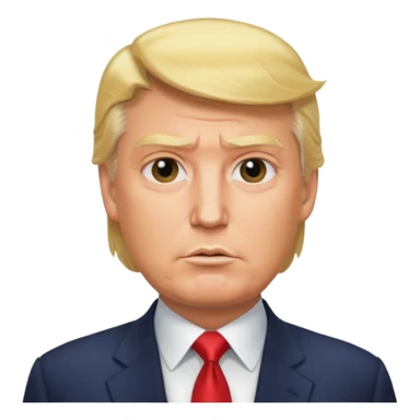 Create a realistic portrait of Trump with styled blond hair & strong lighting. sticker