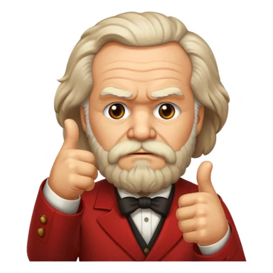 karl marx giving a thumbs down emoji sticker