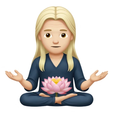 Erling Haaland long hair doing the lotus sticker