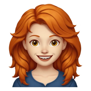 Werewolf ginger girl with a smile sticker