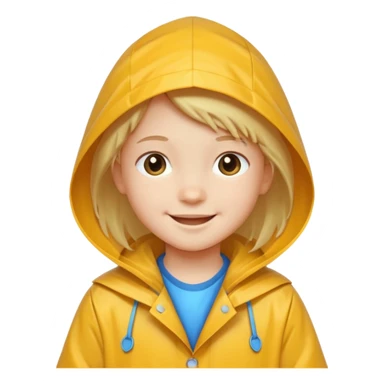 kid with raincoat sticker