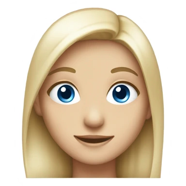 smiling girl with blue eyes sticker