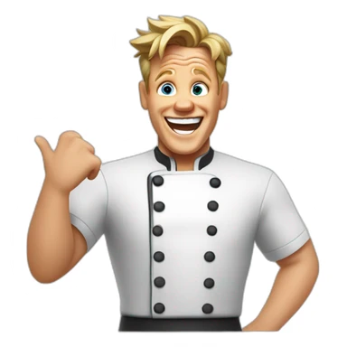 Excited Gordon Ramsey  sticker