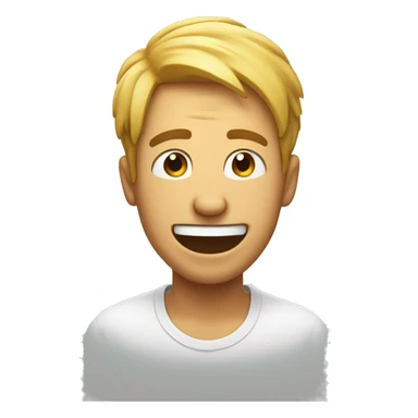 Guy laughing uncontrolably with tears streaming down his face sticker