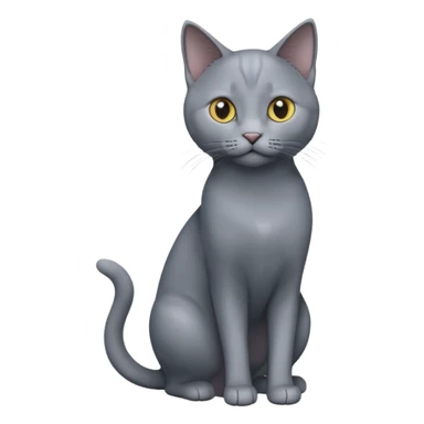 Russian Blue Cat, full body sticker