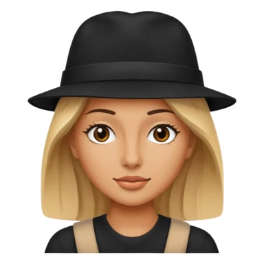 beach woman with black hat sticker