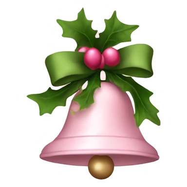 pale pink christmas bell sticker