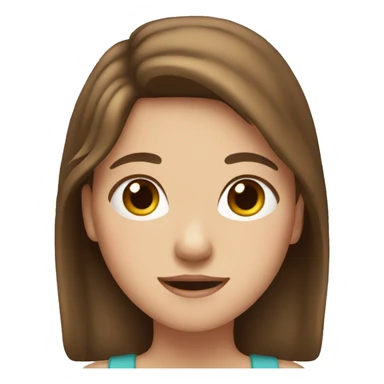 girl with brown hair and a bow sticker