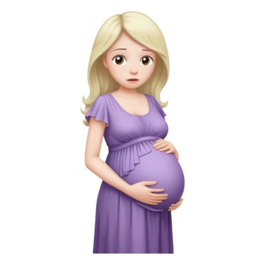 worried pregnant woman sticker