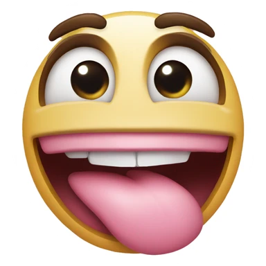 long tongue smile sticker