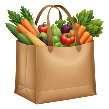 a bag of groceries, no picture on the bag sticker