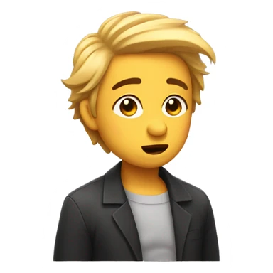 Blushing and shrugging sticker