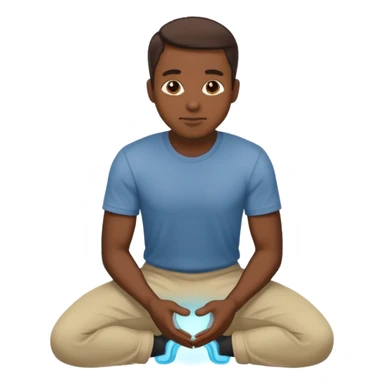 🙋🏾‍♂️🙇🏻‍♀️ layer the first emoji behind the second emoji  sticker