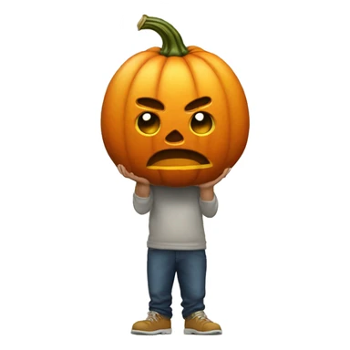 pumkin with a toung sticker