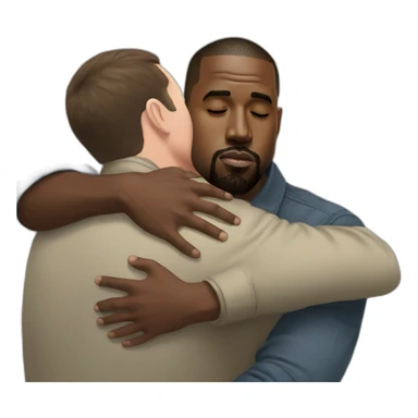 elon hug kanye sticker