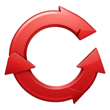 Prompt 15: "Is your backup plan."
Graphic: 🔄 Refresh/loop arrows icon (white with red highlights).
Animation: Arrows rotate smoothly.
Background: Transparent. sticker