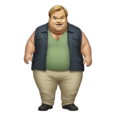 Chris Farley full body sticker