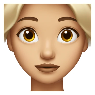 girl with brown long hair brown eyes and big lips sticker