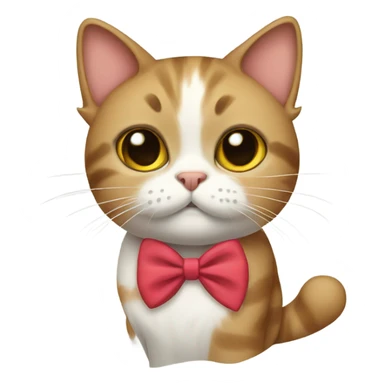 Cat with Hair bow sticker