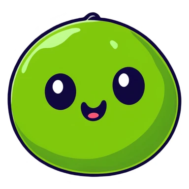 a cute gooey slime ball character sticker