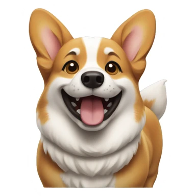 Happy corgi sticker