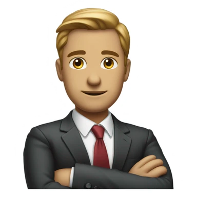 Man standing on business  sticker