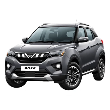 Animated Dark Grey Mahindra XUV 3xo mx3 sticker
