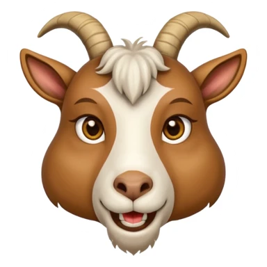 goat with grass in his mouth sticker