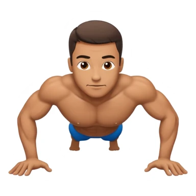 man doing push-ups sticker