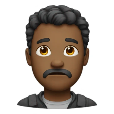 man with heavy emotions sticker