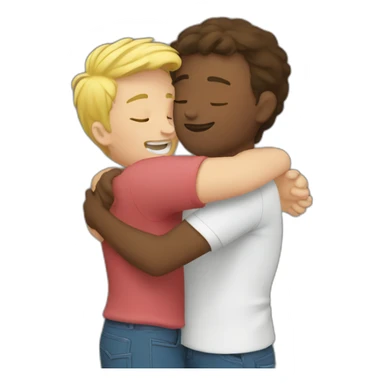 Gay hug sticker
