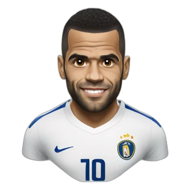dani alves portrait realistic football player sticker