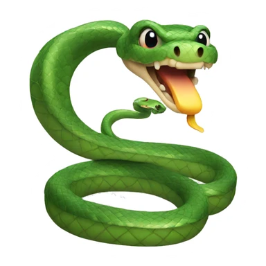 Snake with a bow holding food sticker