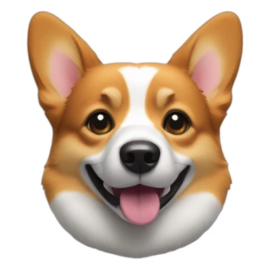 corgi dog head sticker