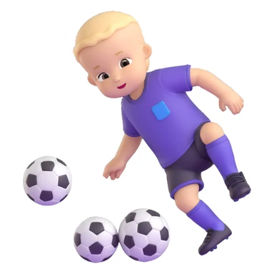 Baby playing soccer sticker