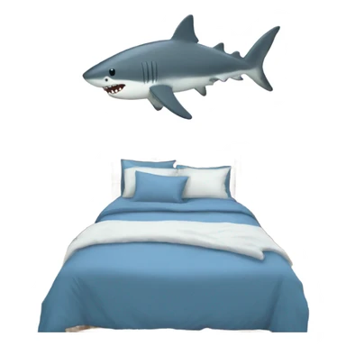 Bedroom with a shark  sticker