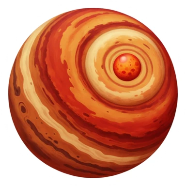 Red Spot and planet mix sticker