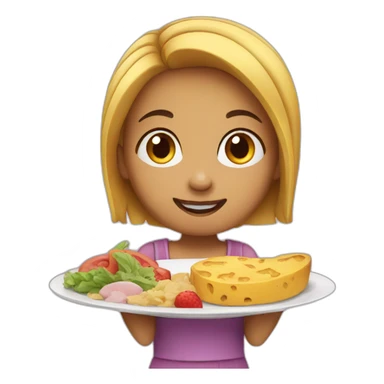 Girl who loves to eat sticker