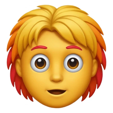 cabeza con pelo con diferentes colores sticker