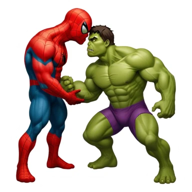 Spiderman kiss hulk sticker