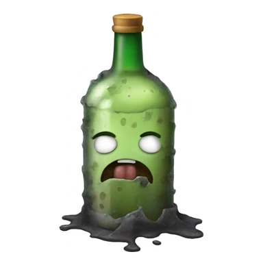 Rotten moldy wine  sticker