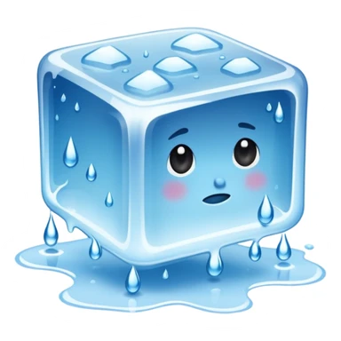 ice cube melting sticker