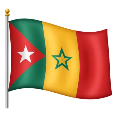 🇹🇬 du noir à la place du vert et du rouge à la place du jaune « drapeau du togo  sticker