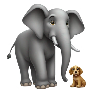 Elefante montando un perro sticker
