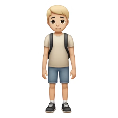 sad person full body rocking back and forth sticker